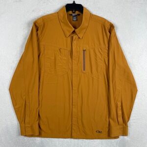 Outdoor Research Ferrosi Shirt Jacket Mens XL Orange Long Sleeve Hiking Snap